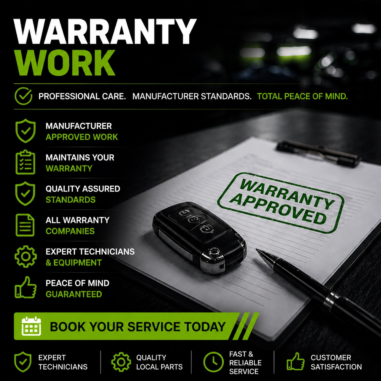 WARRANTY WORK AT ST GARAGE
